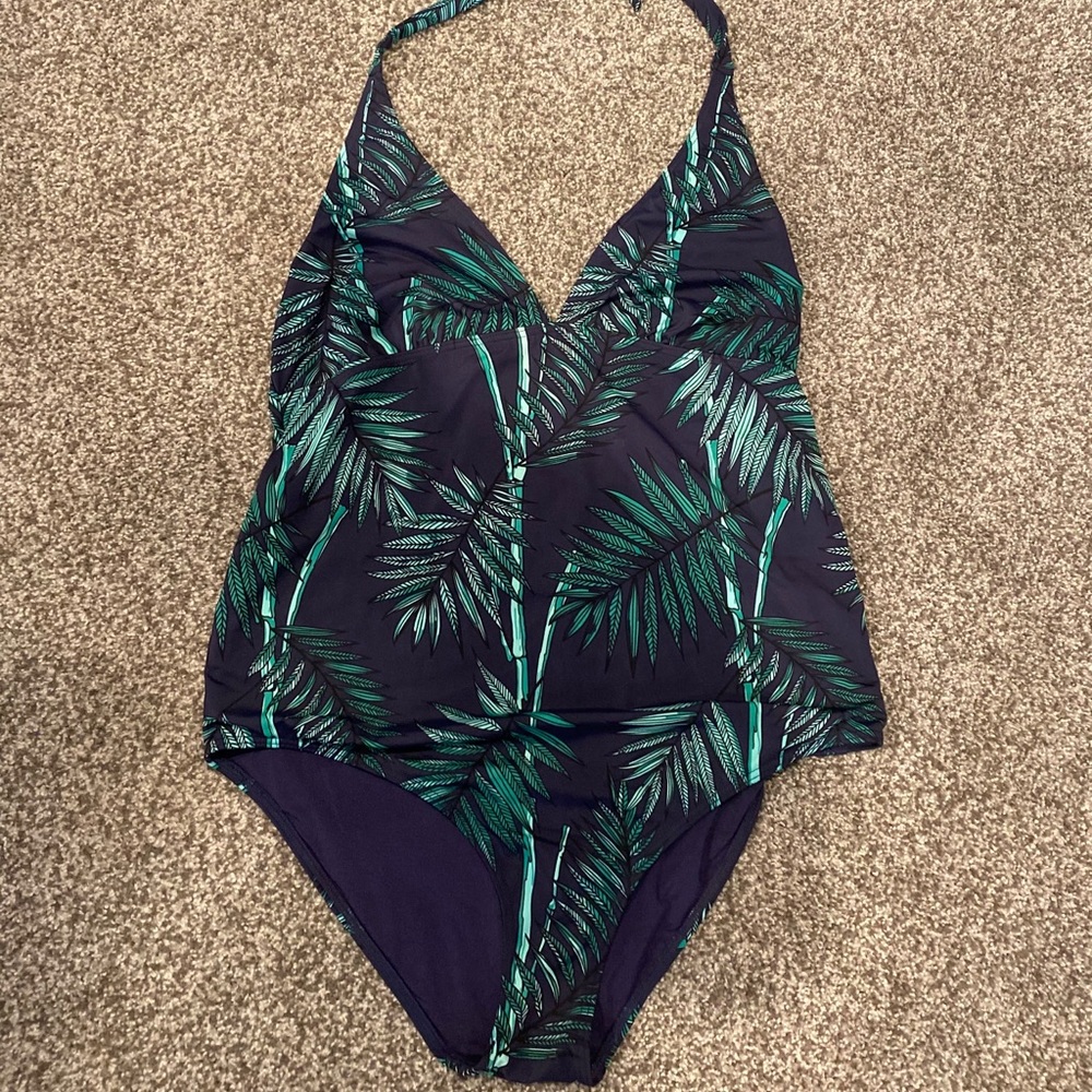 Maternity swimsuit, size 12, one piece halter top